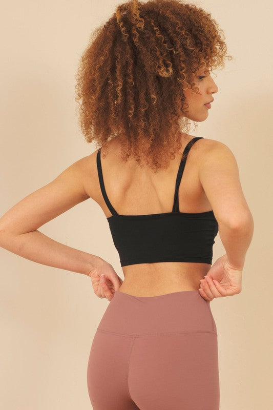 Black Double Strap Sport Bra