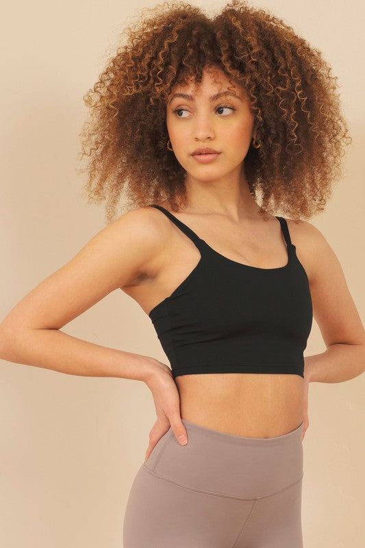 Black Double Strap Sport Bra