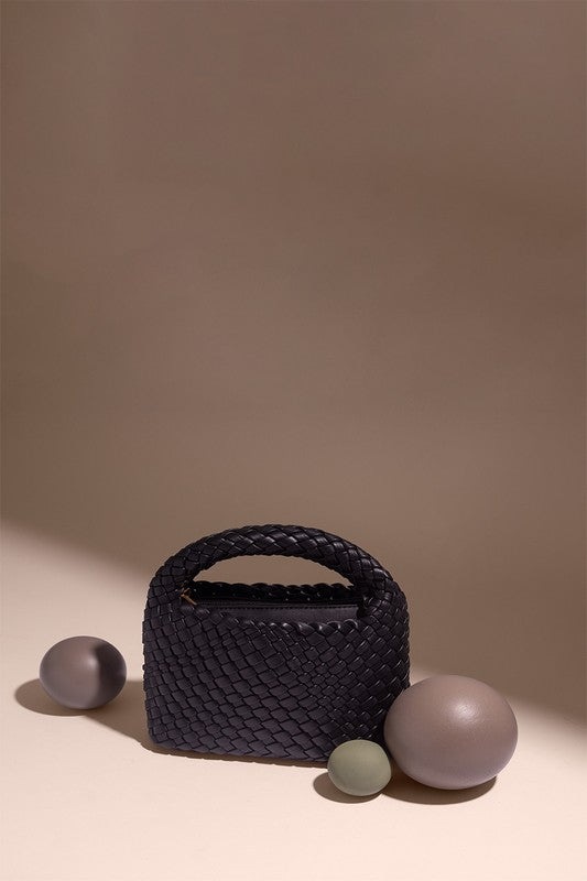 Recycled Vegan Leather Top Handle Bag