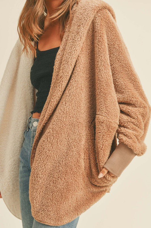 Color Block Hoodie Jacket