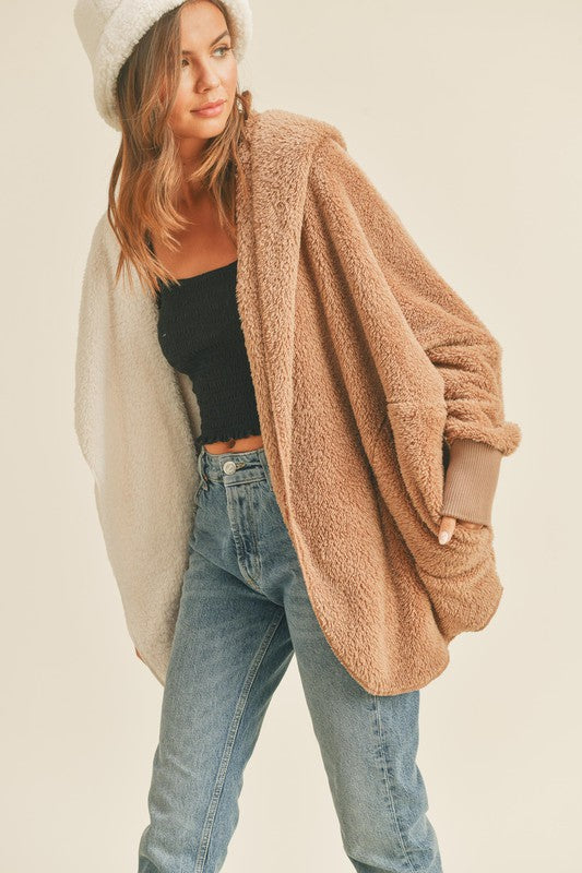 Color Block Hoodie Jacket