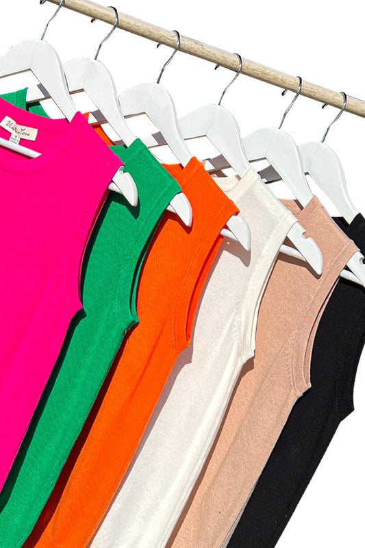 Sleeveless Sweater Top