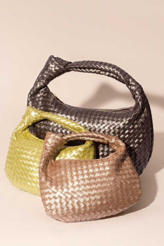 Braided Vegan Shoulder Bag