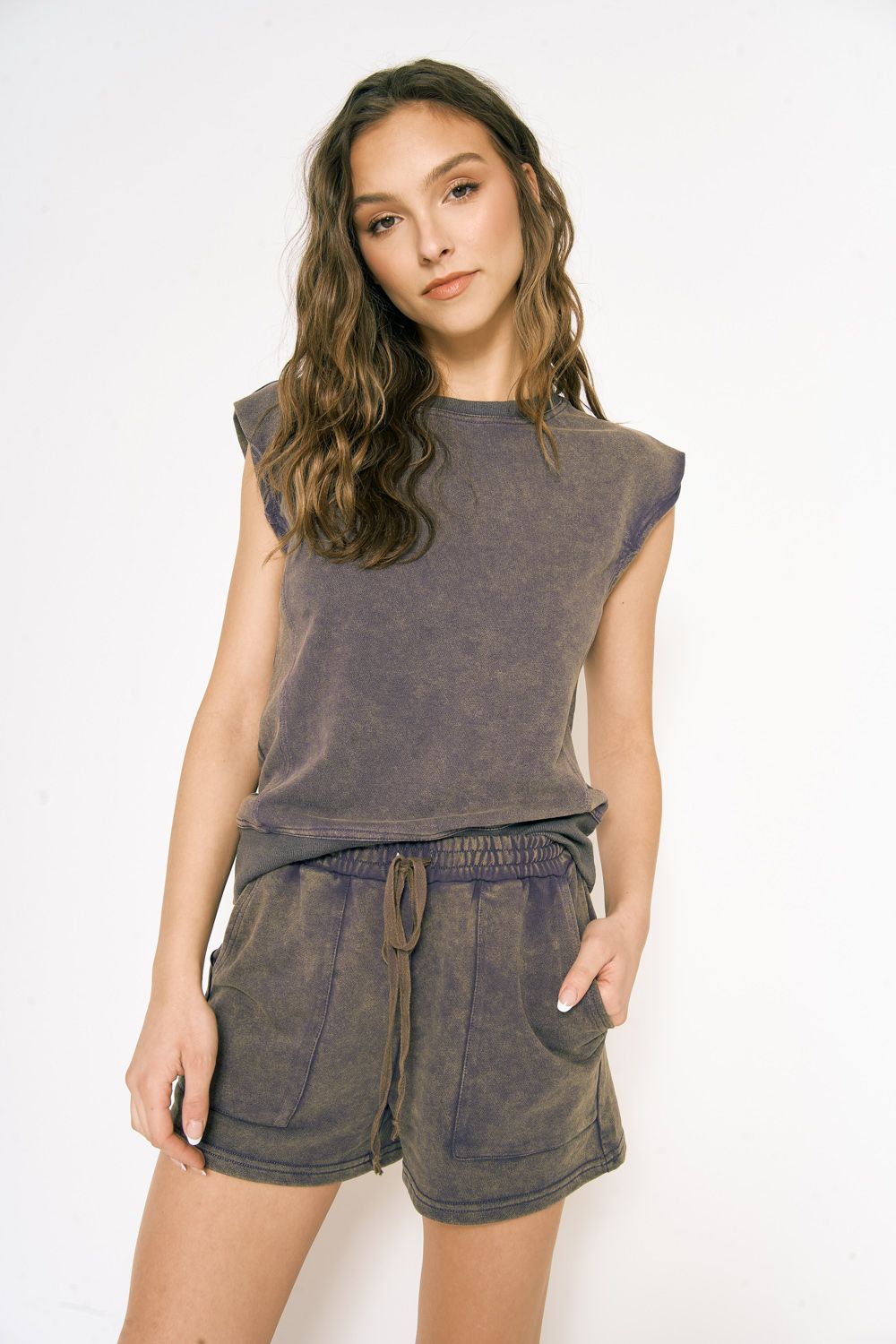 French Terry Drawstring Short