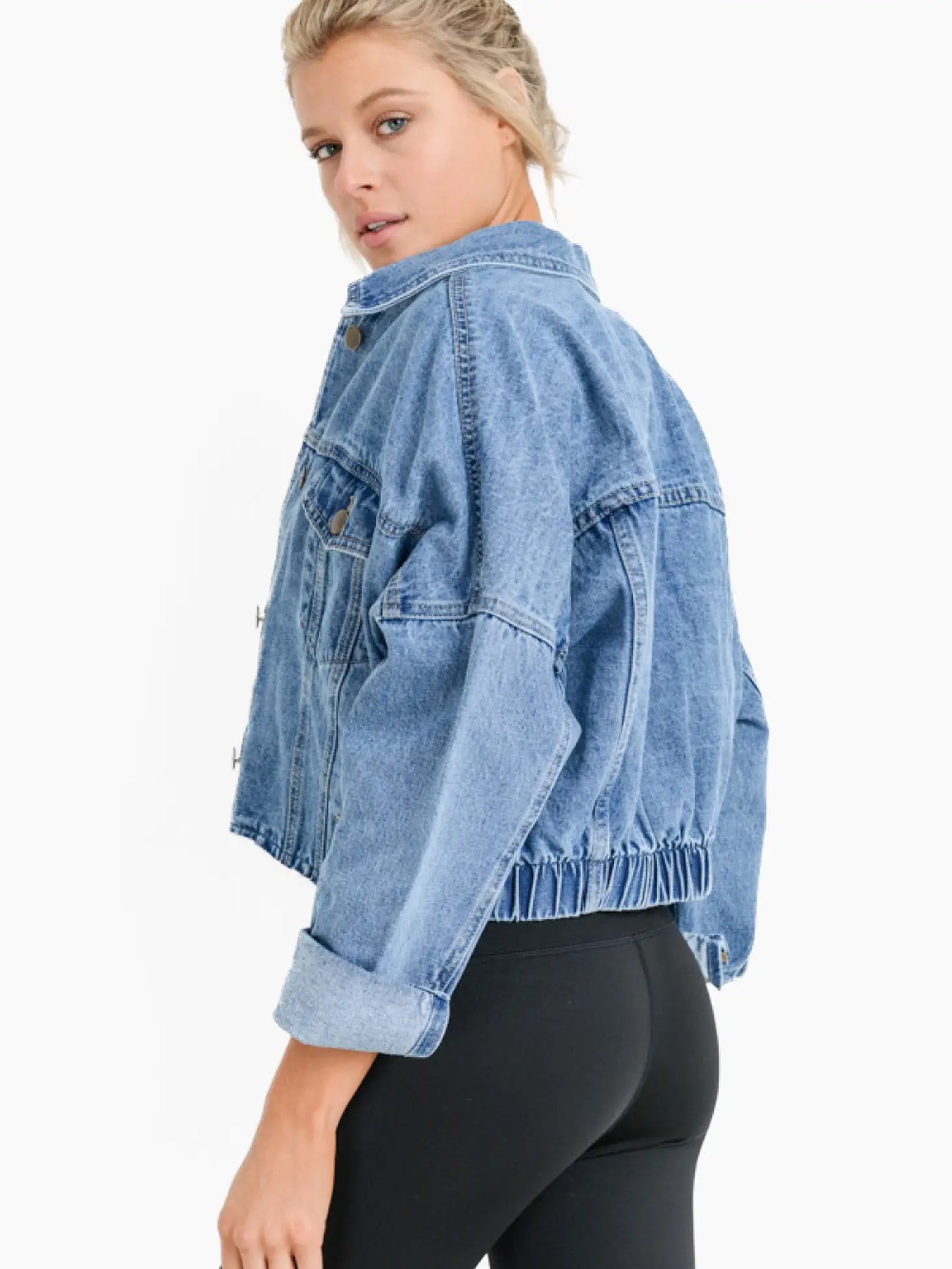 Raw & Ribbed Crop Jacket