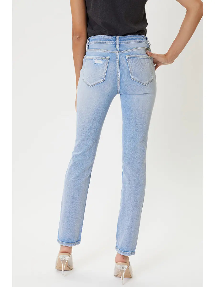 High Rise Slim Straight Jean