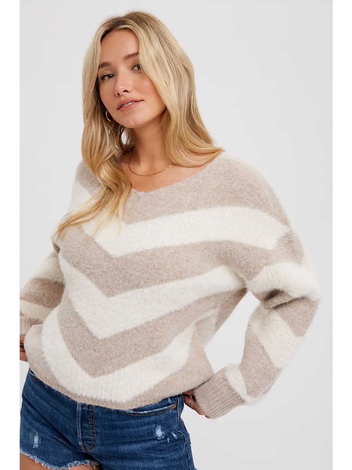 Chevron Striped Sweater