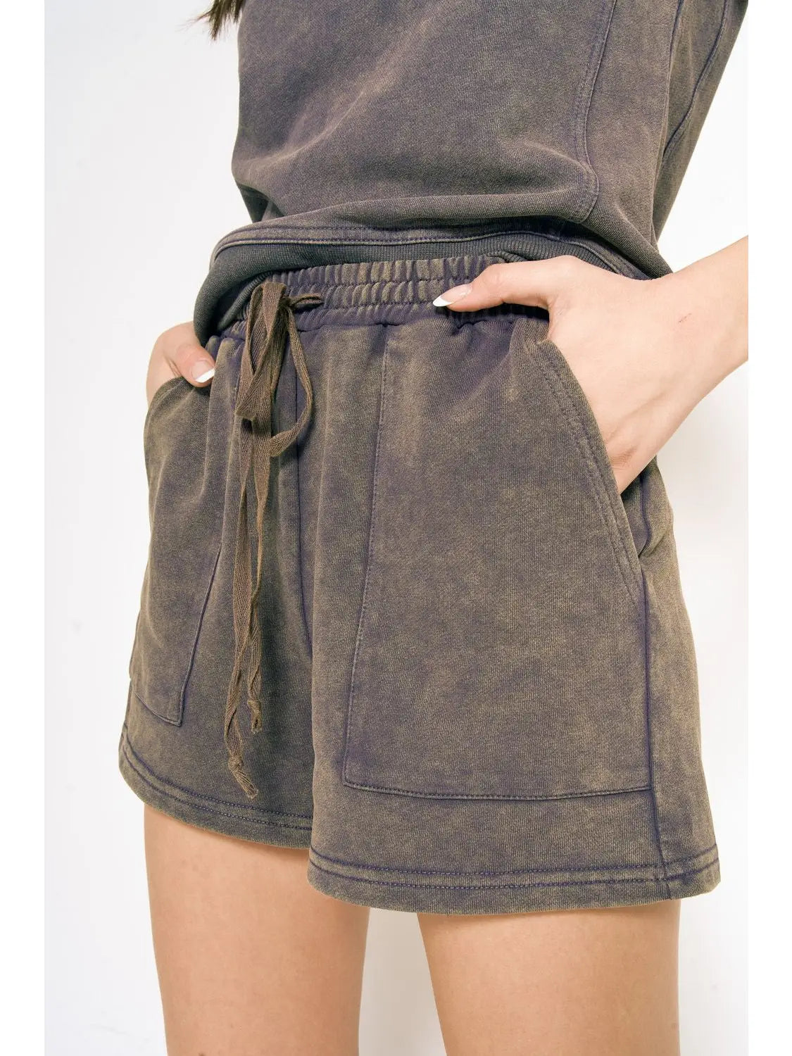 French Terry Drawstring Short