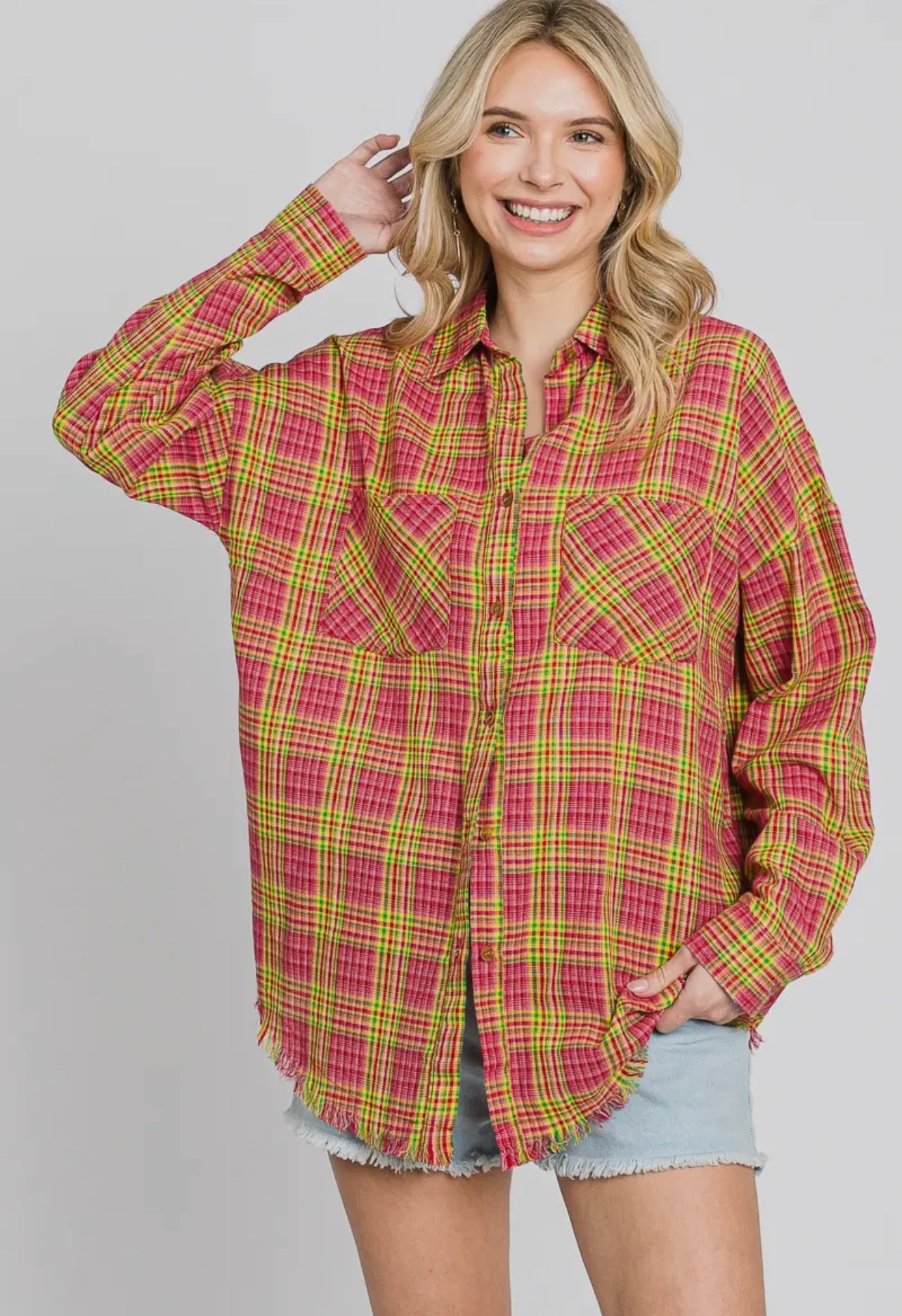 Woven Plaid Shirt