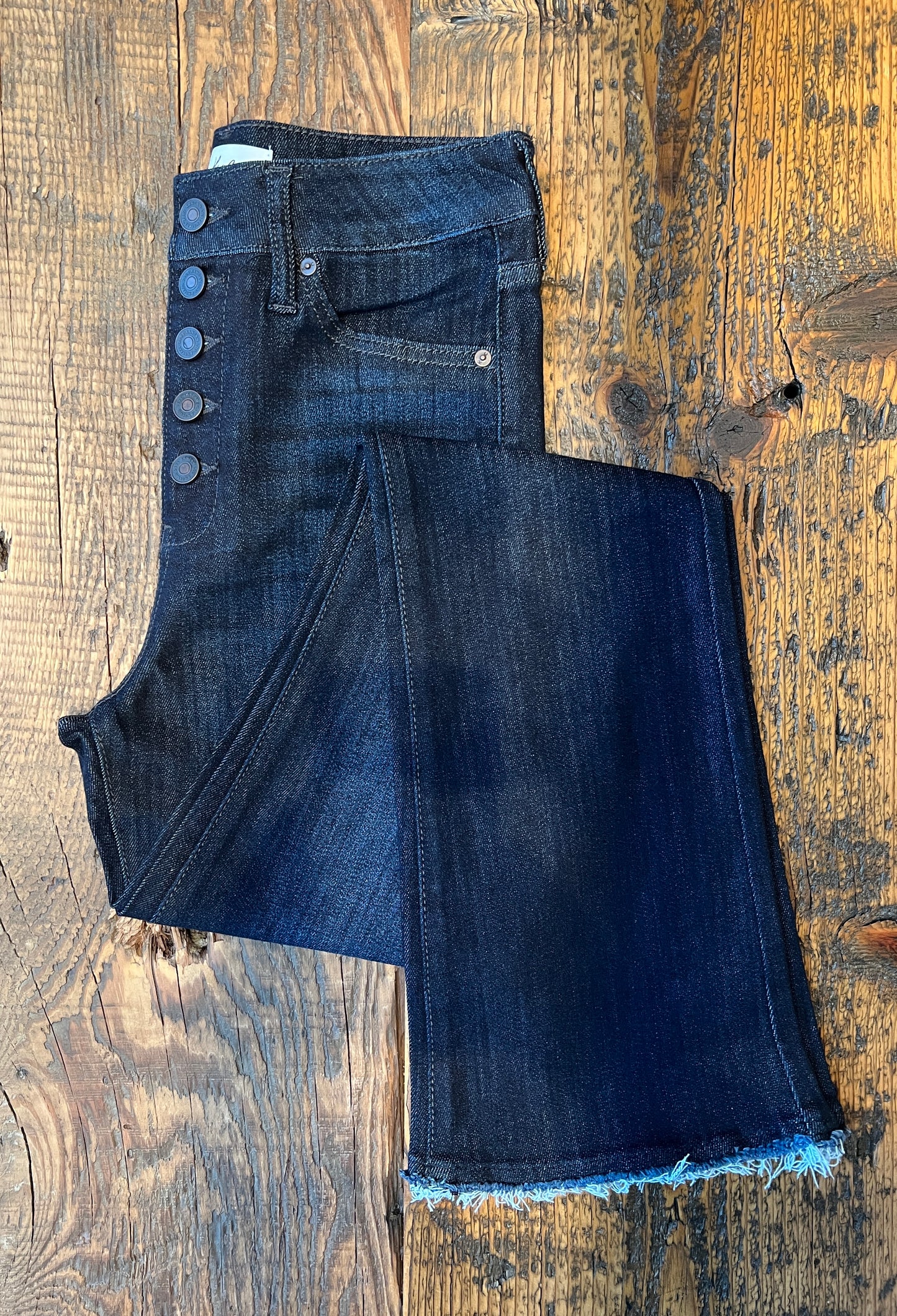 Dark Button Fly Jean