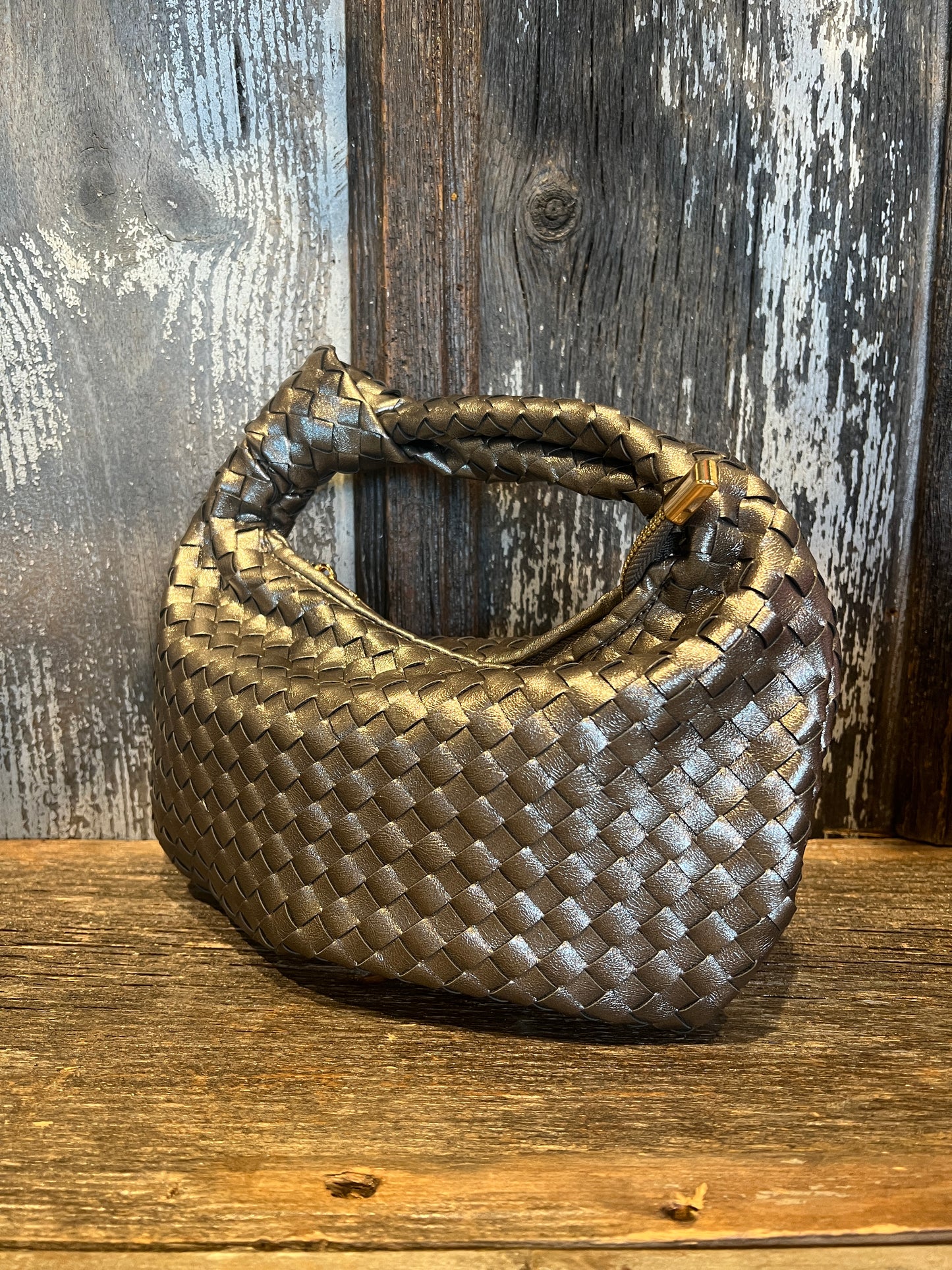 Braided Vegan Shoulder Bag