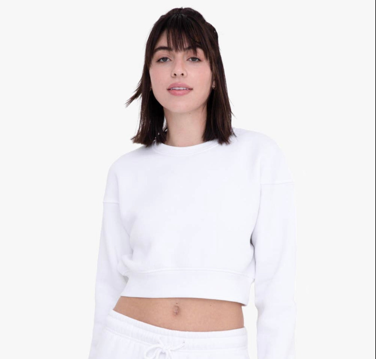 Cropped Fleece Sweatshirt