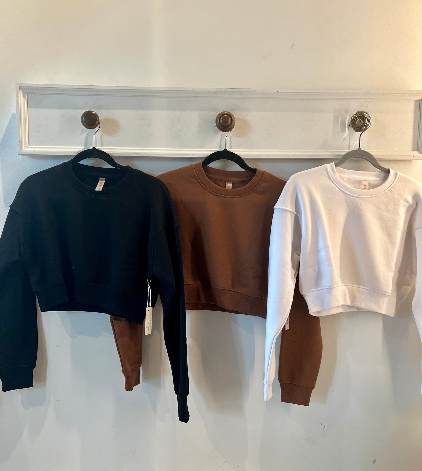 Cropped Fleece Sweatshirt
