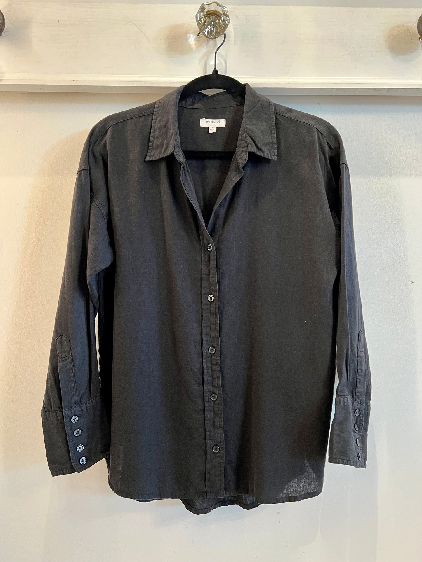 V Neck Button Down