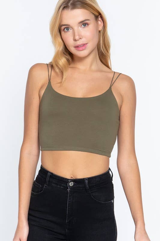 Round Neck Cami Crop