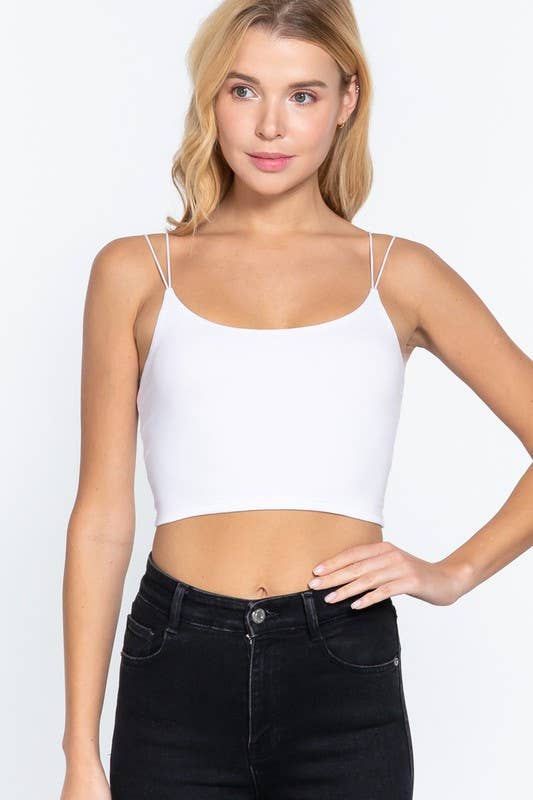Round Neck Cami Crop