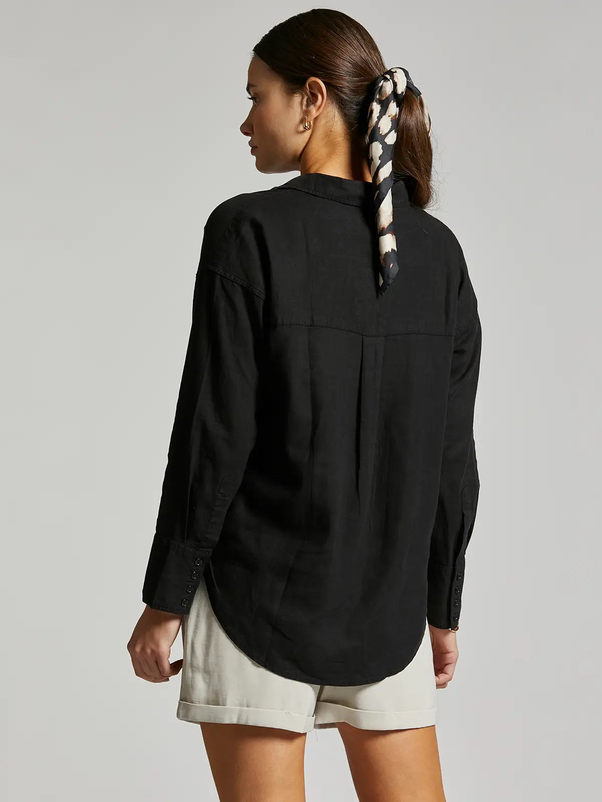 V Neck Button Down