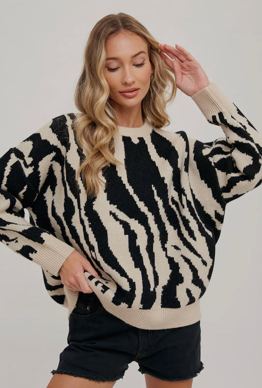 Zebra No Wool Sweater