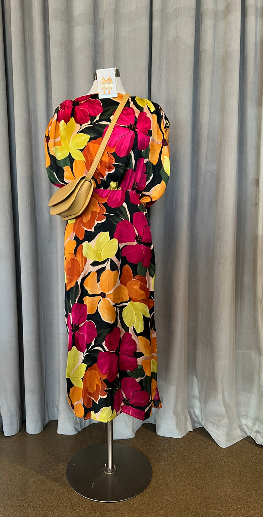Fuchsia Floral Dress