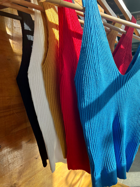 Double V Neck Tank